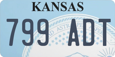 KS license plate 799ADT