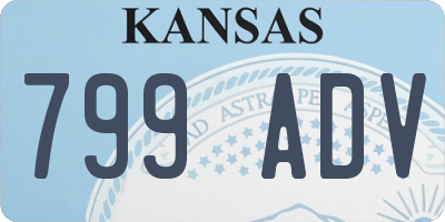 KS license plate 799ADV