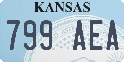 KS license plate 799AEA