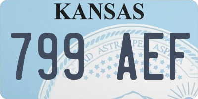KS license plate 799AEF
