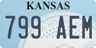 KS license plate 799AEM