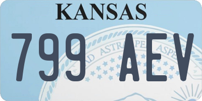 KS license plate 799AEV