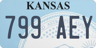 KS license plate 799AEY