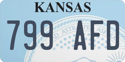 KS license plate 799AFD