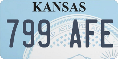 KS license plate 799AFE