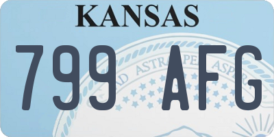 KS license plate 799AFG