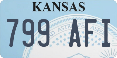 KS license plate 799AFI