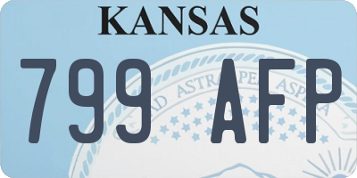 KS license plate 799AFP
