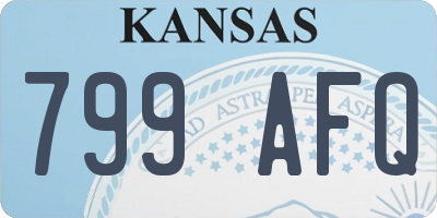 KS license plate 799AFQ