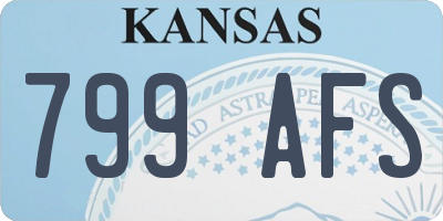 KS license plate 799AFS