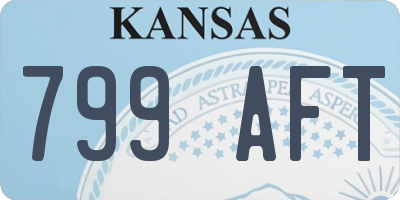 KS license plate 799AFT