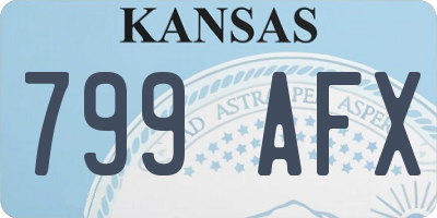 KS license plate 799AFX