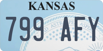 KS license plate 799AFY