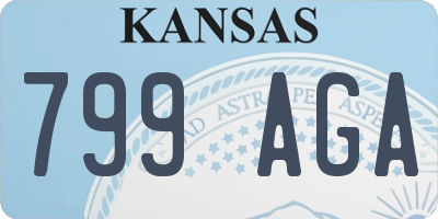 KS license plate 799AGA