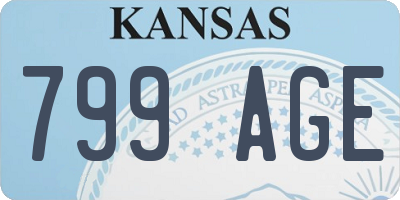 KS license plate 799AGE