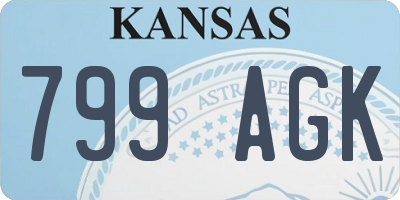 KS license plate 799AGK