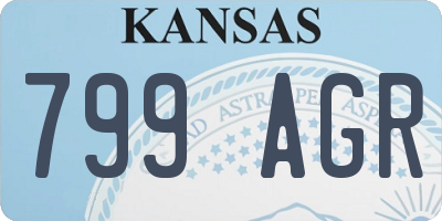 KS license plate 799AGR