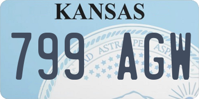 KS license plate 799AGW
