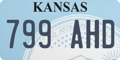 KS license plate 799AHD