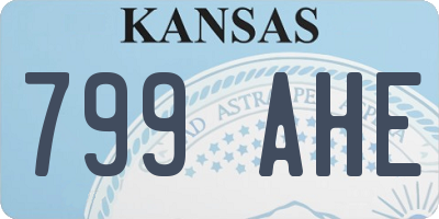KS license plate 799AHE