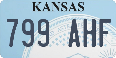 KS license plate 799AHF