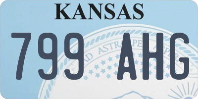 KS license plate 799AHG