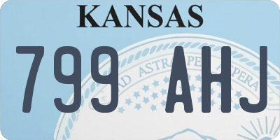 KS license plate 799AHJ
