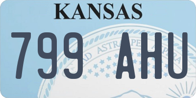 KS license plate 799AHU