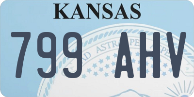 KS license plate 799AHV