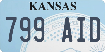 KS license plate 799AID