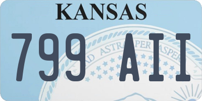 KS license plate 799AII