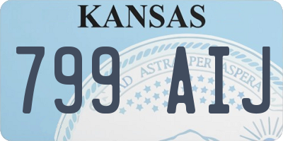 KS license plate 799AIJ