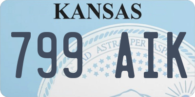 KS license plate 799AIK