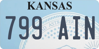 KS license plate 799AIN