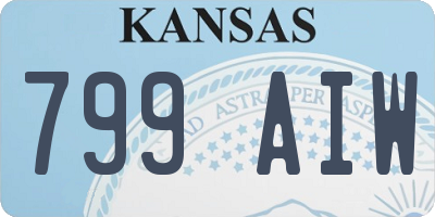KS license plate 799AIW
