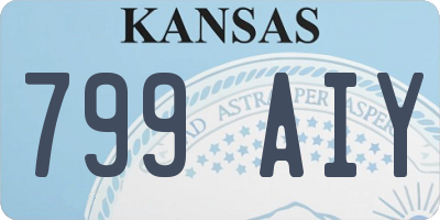 KS license plate 799AIY