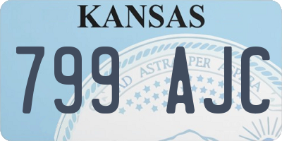 KS license plate 799AJC