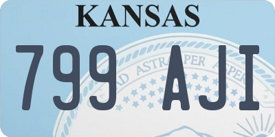 KS license plate 799AJI