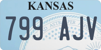 KS license plate 799AJV