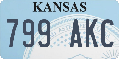 KS license plate 799AKC