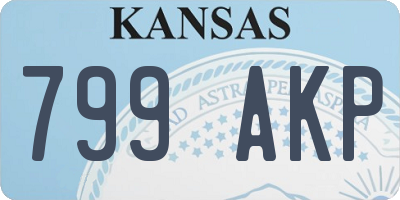 KS license plate 799AKP