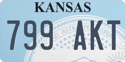 KS license plate 799AKT