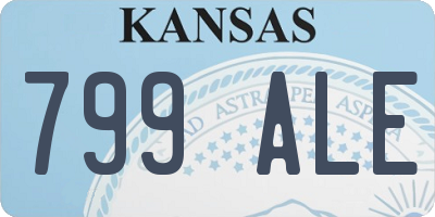 KS license plate 799ALE