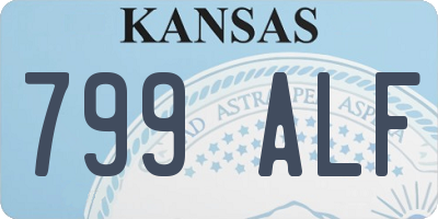 KS license plate 799ALF