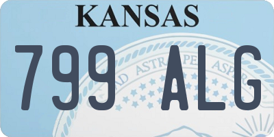 KS license plate 799ALG