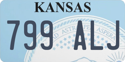 KS license plate 799ALJ