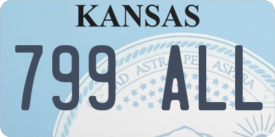 KS license plate 799ALL
