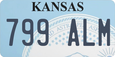 KS license plate 799ALM