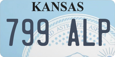 KS license plate 799ALP