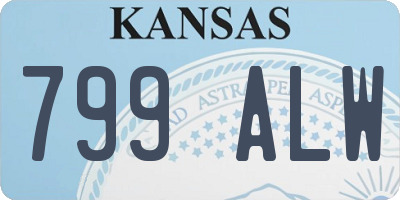 KS license plate 799ALW